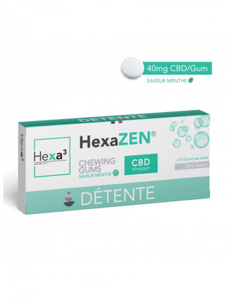 Chewing-Gum CBD DETENTE HexaZEN® 10x40mg