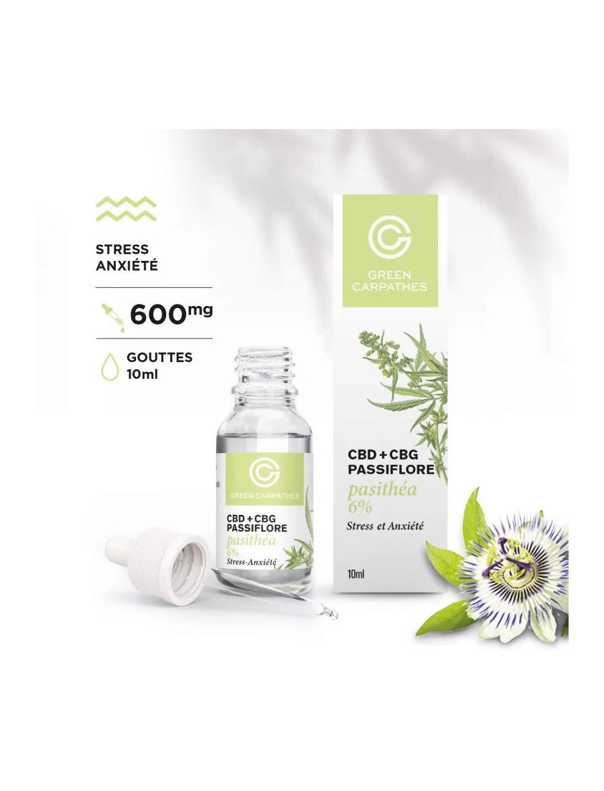 Huile CBD 3% + CBG 3% – Passiflore – Pasithéa – Green Carpathes