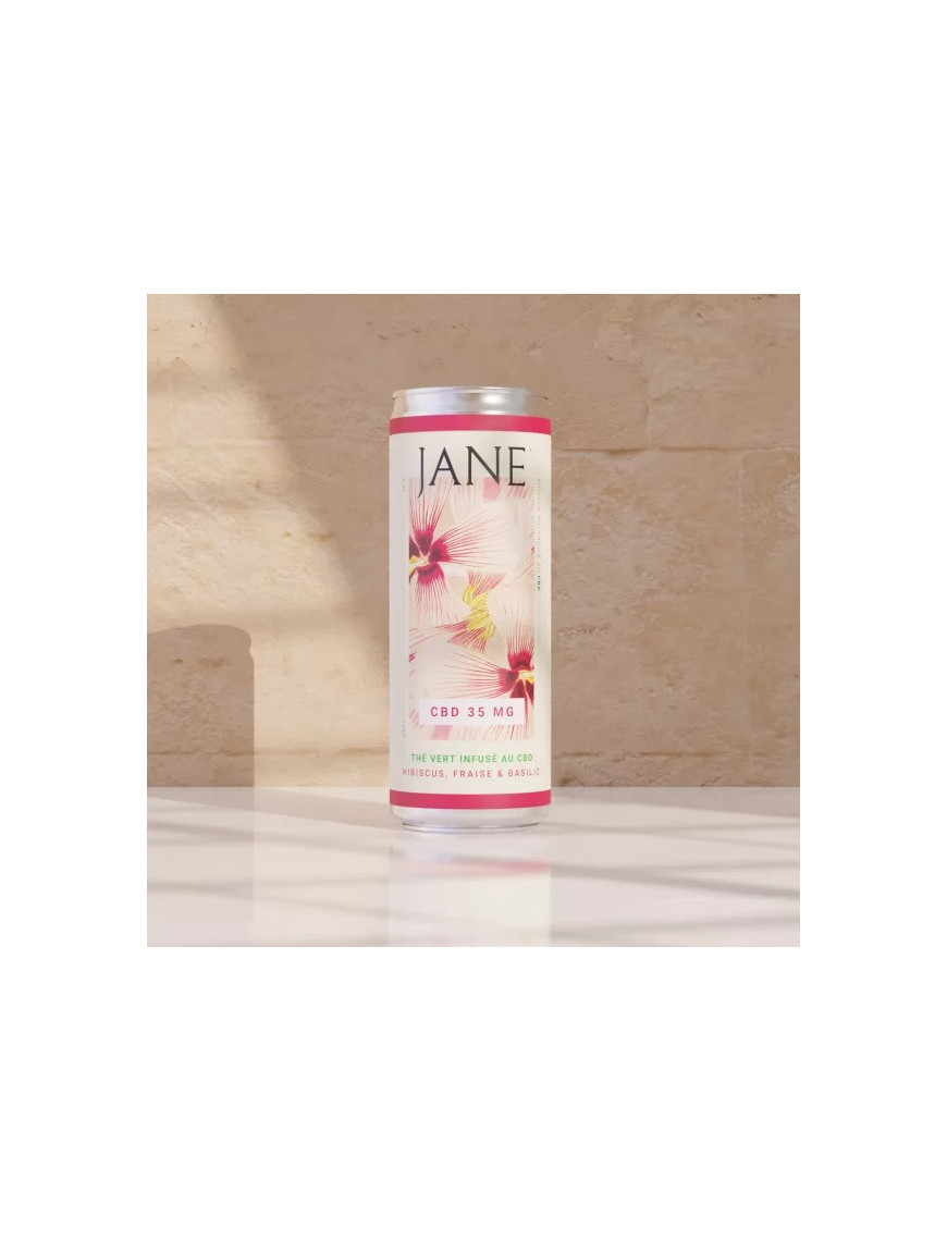 Thé au CBD Fraise, hibiscus et basilic JANE