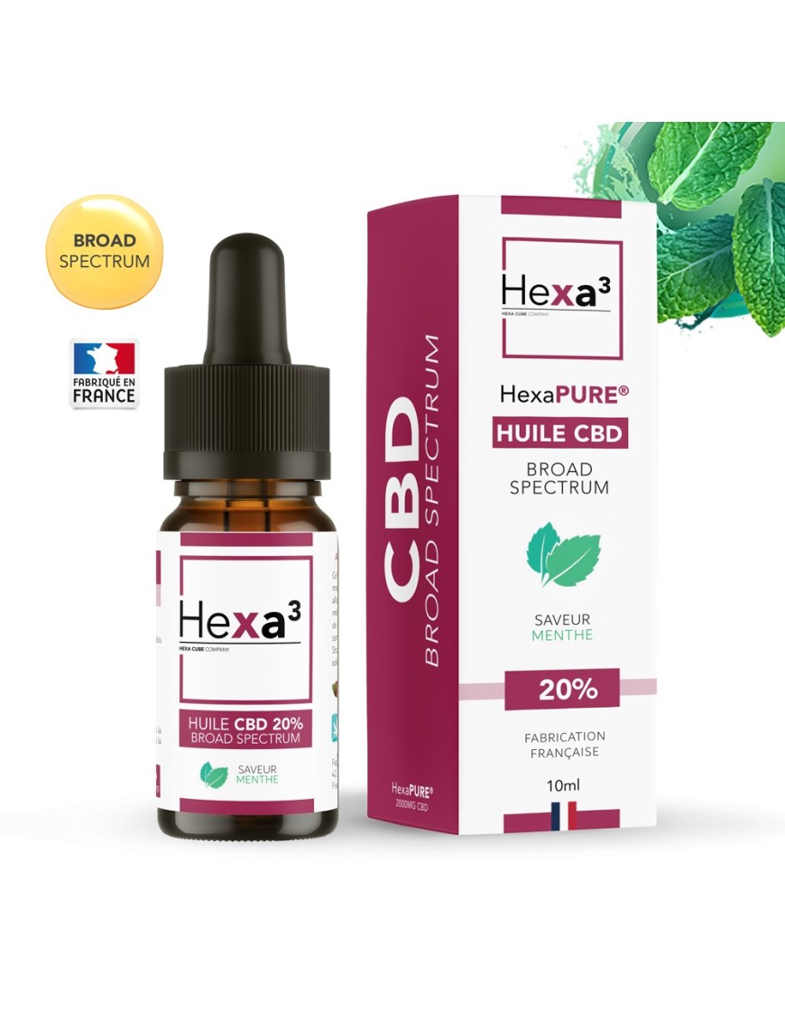 Huile 20% CBD menthe HEXA3