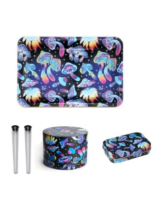 Ensemble grinder + plateau + boite + tubes