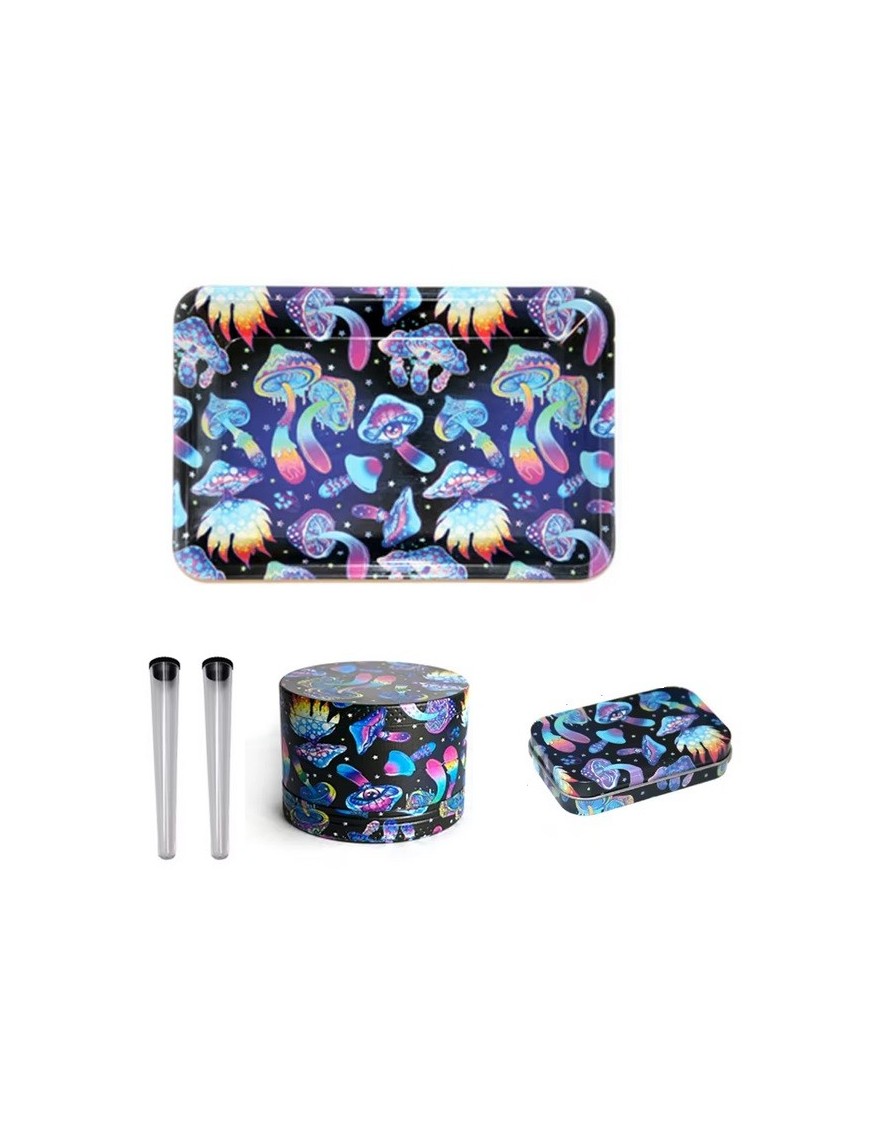 Ensemble grinder + plateau + boite + tubes