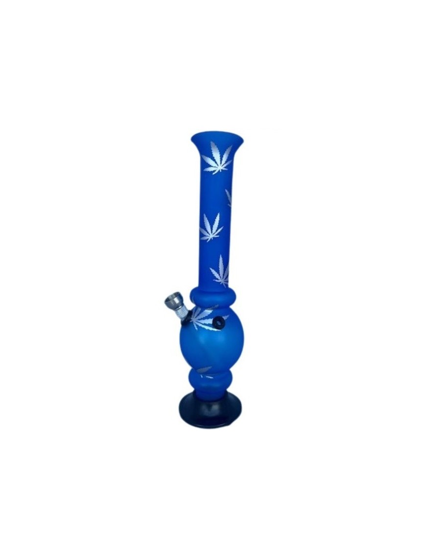Bong acrylique bleu 26 cm