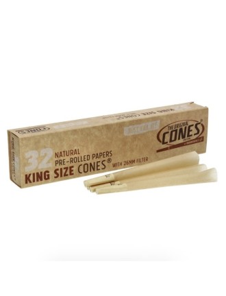 CONES NATURAL KING SIZE BROWN 11CM PAR 32