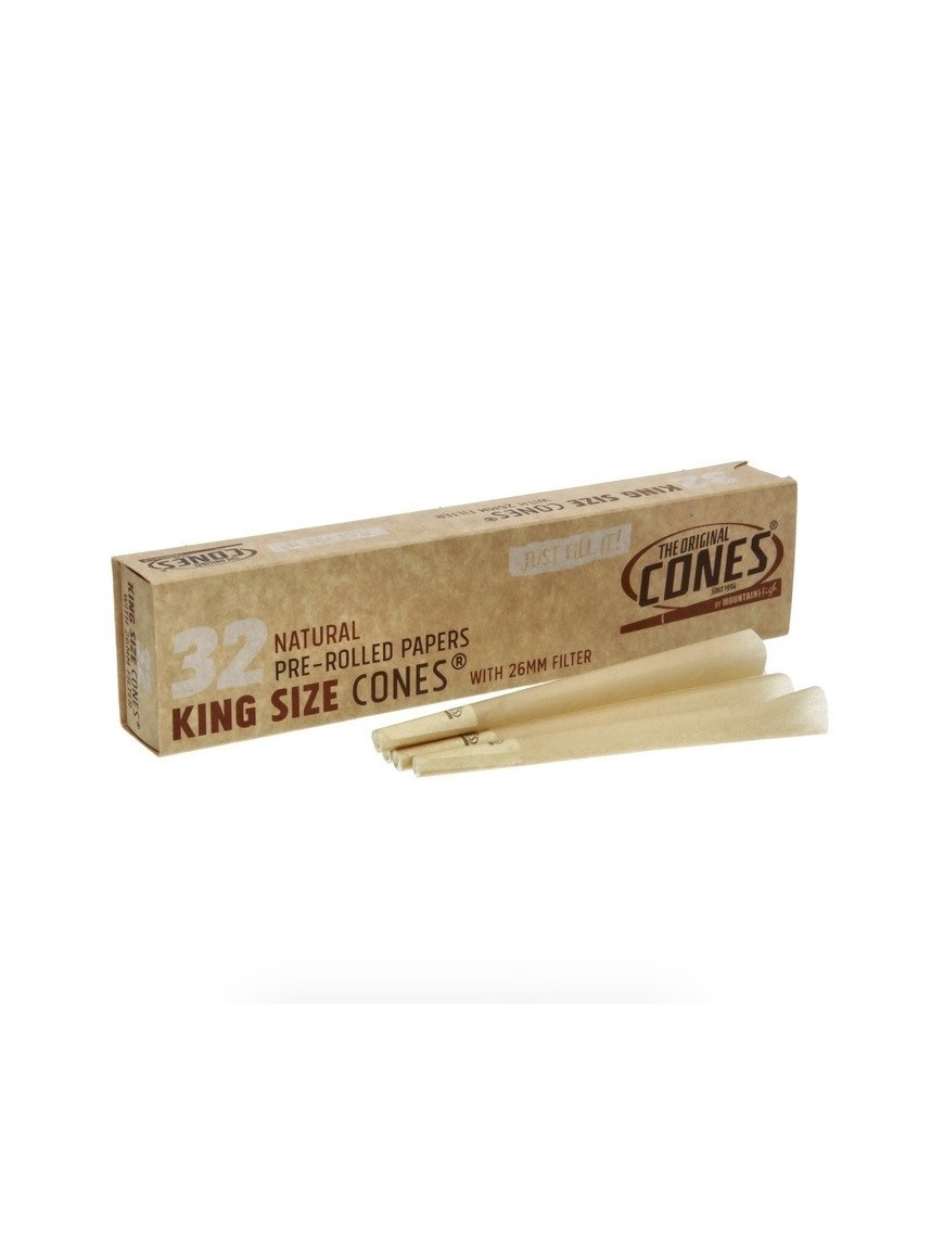 CONES NATURAL KING SIZE BROWN 11CM PAR 32